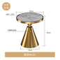 Round Marble Coffee Table, Stainless Steel Base