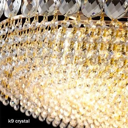 Crystal LED Ceiling Chandelier, Gold