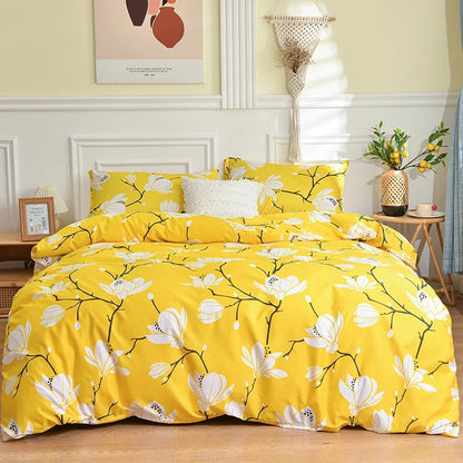 Black and White Duvet Cover Set with Pillowcases