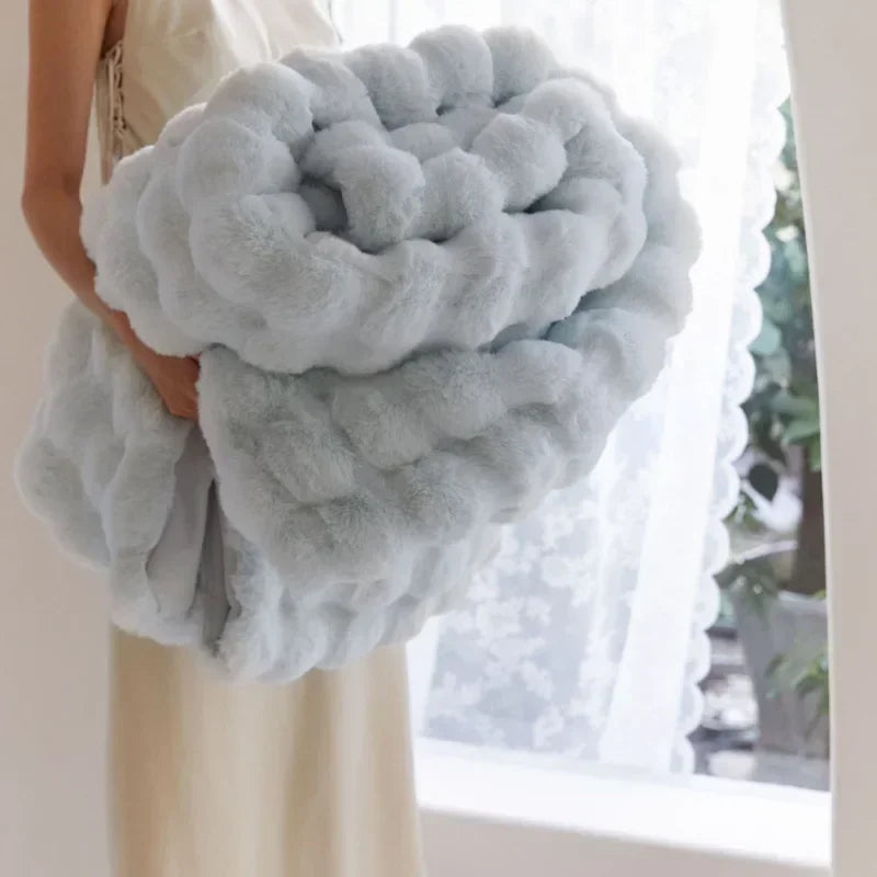 Plush Faux Fur Throw Blanket, Winter Warmth