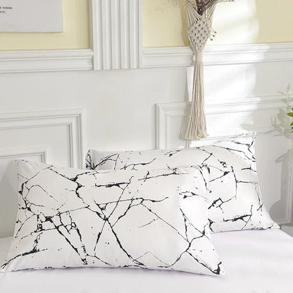 Black and White Duvet Cover Set with Pillowcases