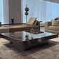 Marble top coffee table in modern living room