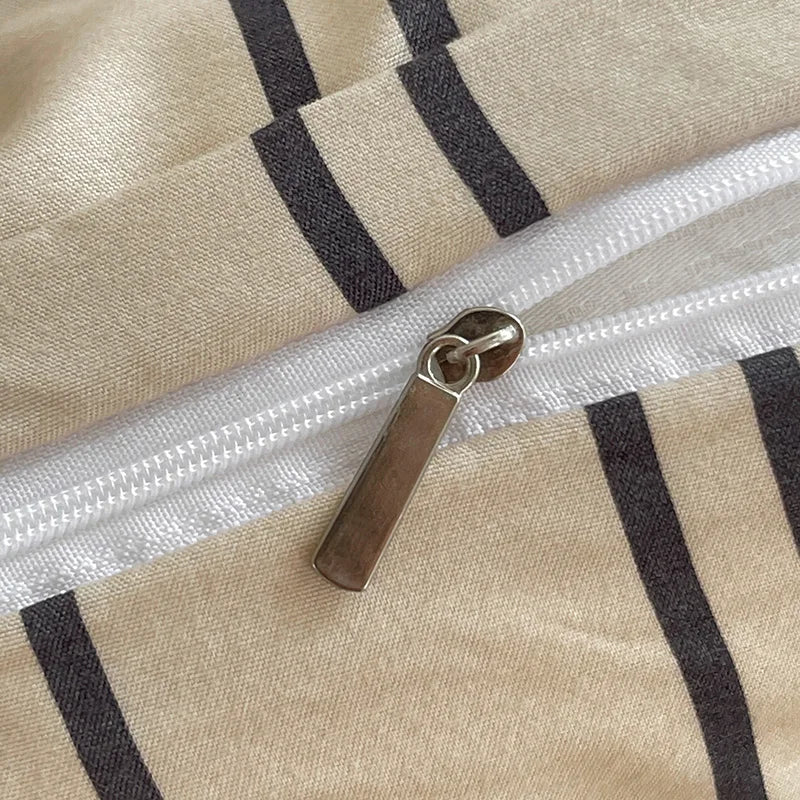 Striped Duvet Cover Set with Pillowcases