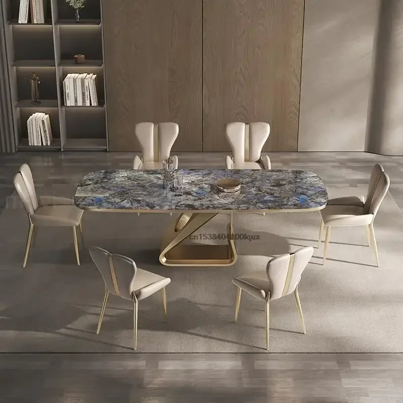 Close-up of marble tabletop finish