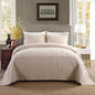 Embroidered Quilted Bedspread Set, Cotton 3 Piece
