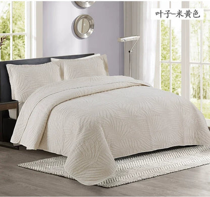 Cotton Three-Layer Quilted Bedspread Set, 3 Piece