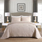 Embroidered Quilted Bedspread Set, Cotton 3 Piece