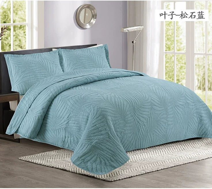 Cotton Three-Layer Quilted Bedspread Set, 3 Piece
