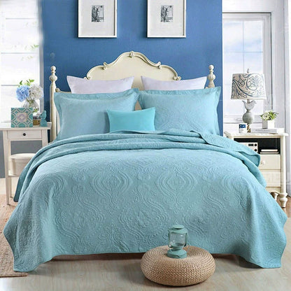 Cotton Three-Layer Quilted Bedspread Set, 3 Piece