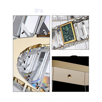 Tiered Crystal Chandelier, Touch LED