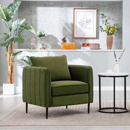 Mid-Century Accent Chair with Pillow