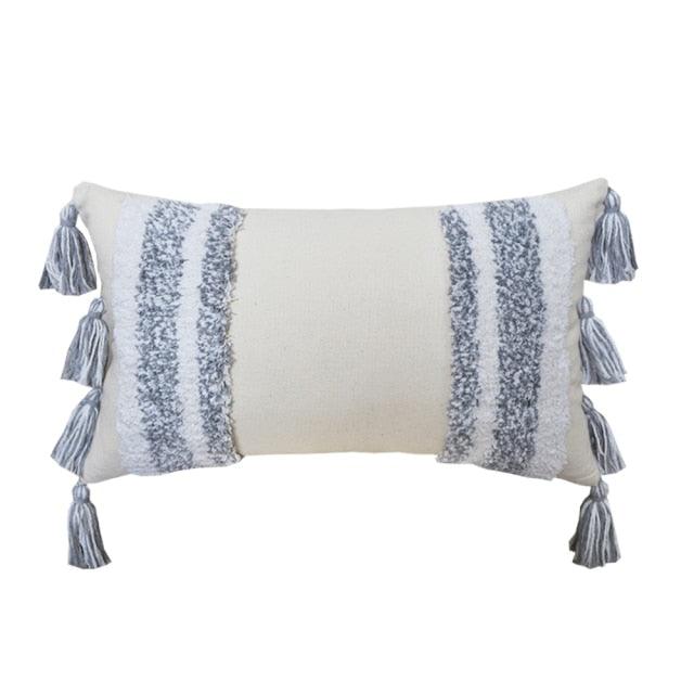 Boho Woven Cushion Cover, Tasseled Corners