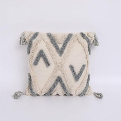 Boho Woven Cushion Cover, Tasseled Corners