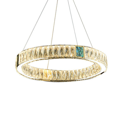 Tiered Crystal Chandelier, Touch LED