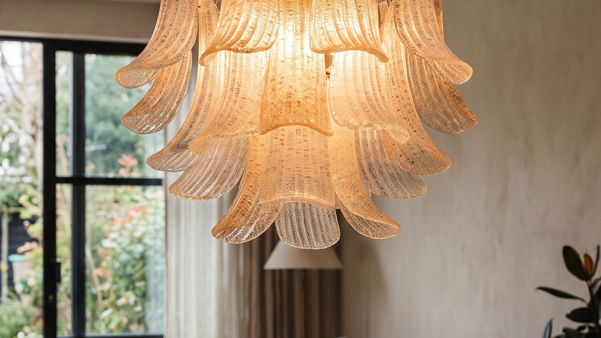 19.7 inch Multicolor Glass 5 Light Chandelier lifestyle image