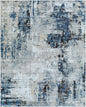 Abstract Area Rug, Blue, Gray and Ivory